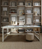 West Trestle Dining Table, Soap on Oak