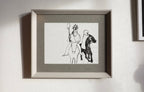 Horseback, Sketch, Ink on Paper by Edith Isaac-Rose
