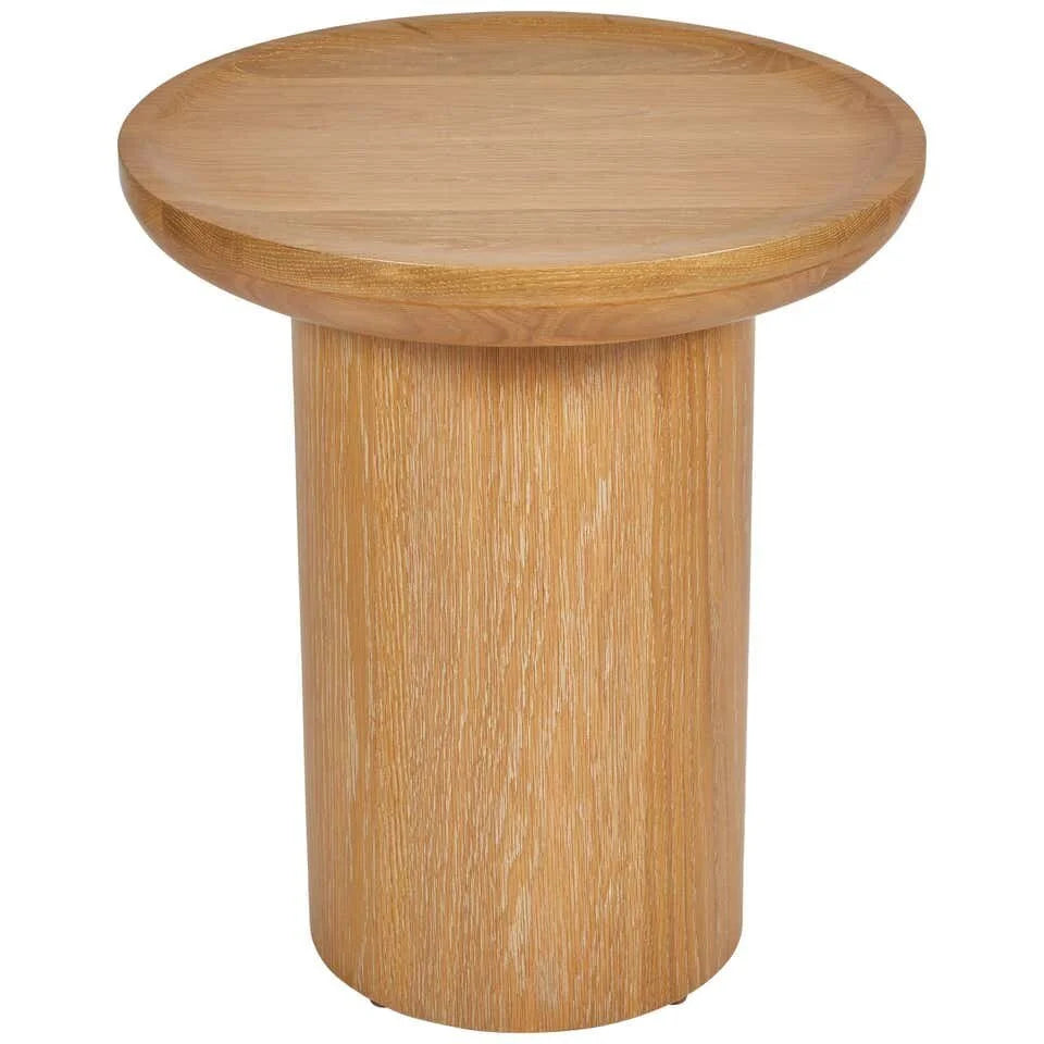 Findley Round Tall Side Table Wood