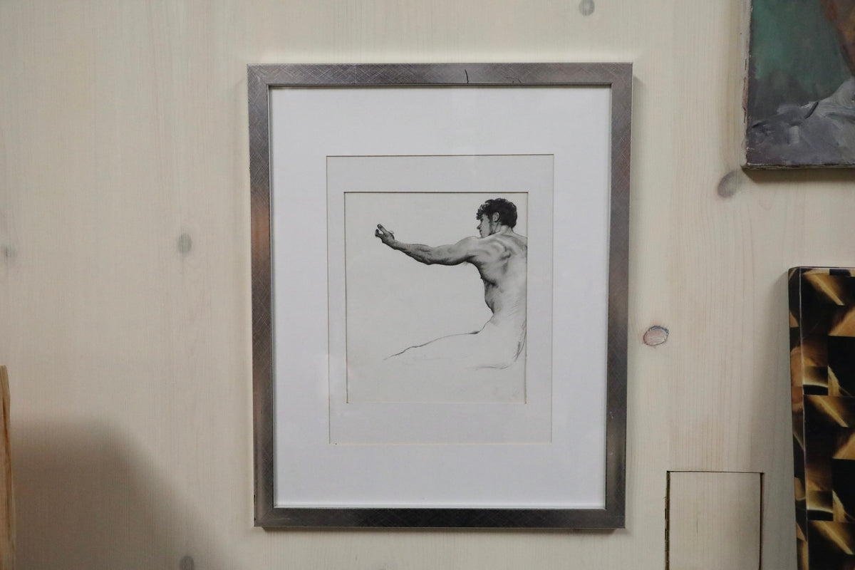 Vintage Male Nude Drawing