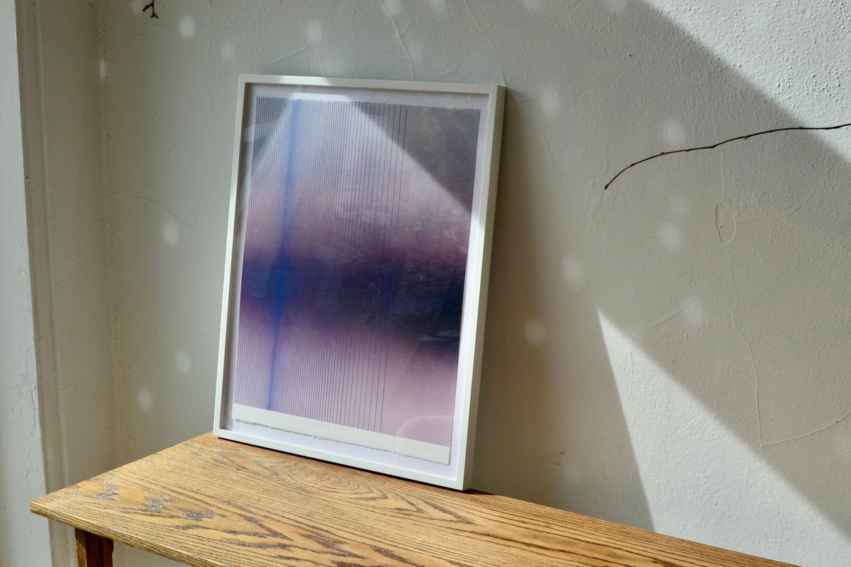 Mixed Media on Paper by Groter Walpius (Purple)