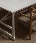West Trestle Dining Table, Soap on Oak