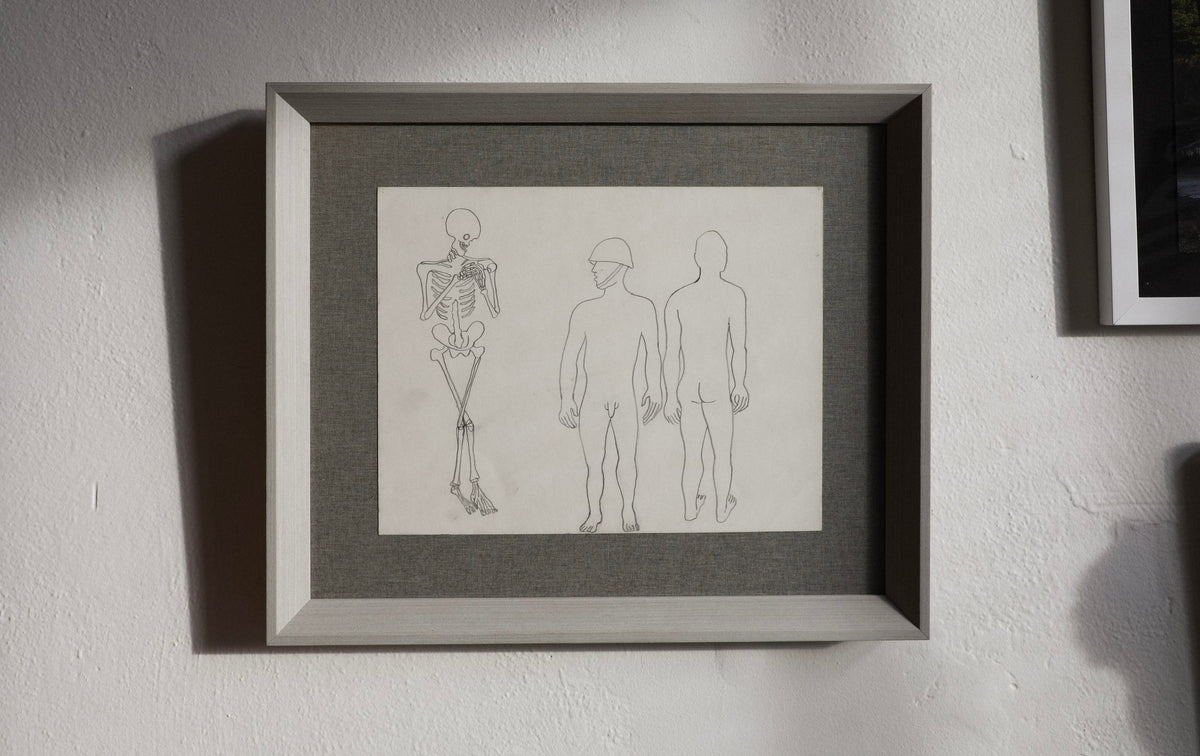 Skeleton, Charcoal on Paper by Edith Isaac-Rose