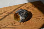 Vintage Glass Heart Sculpture, Large