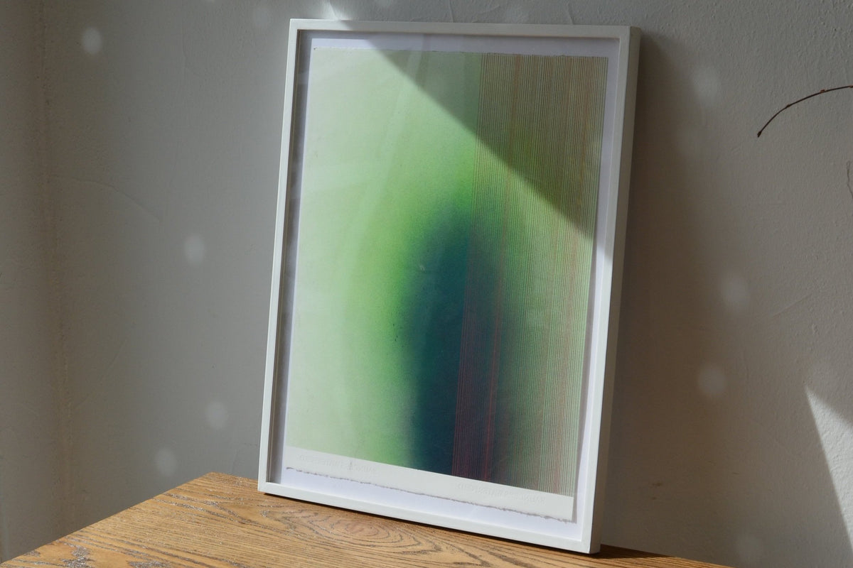 Mixed Media on Paper by Groter Walpius (Green)