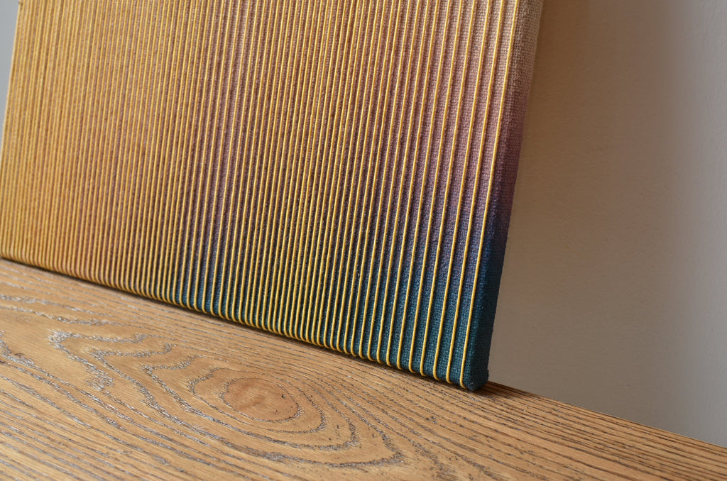 Wool and Mixed Media on Burlap by Groter Walpius (Yellow)