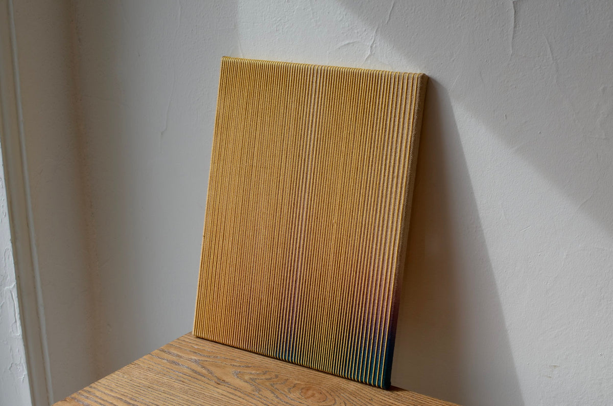 Wool and Mixed Media on Burlap by Groter Walpius (Yellow)