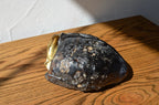 Vintage Glass Heart Sculpture, Large