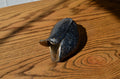 Vintage Glass Heart Sculpture, Small