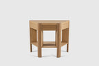 Demi-Lune Library Table, Light Fumed Oak
