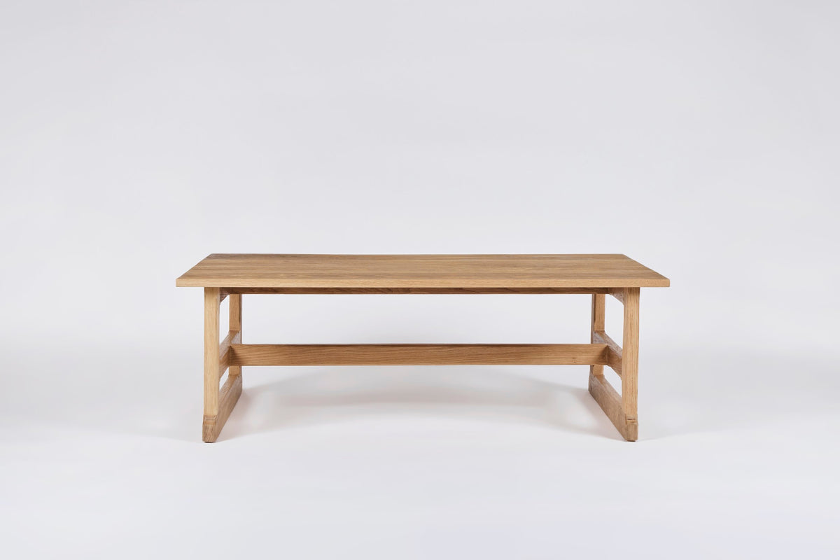 West Trestle Coffee Table 48", Scrubbed Oak