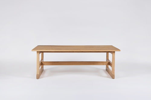 West Trestle Coffee Table 48", Scrubbed Oak