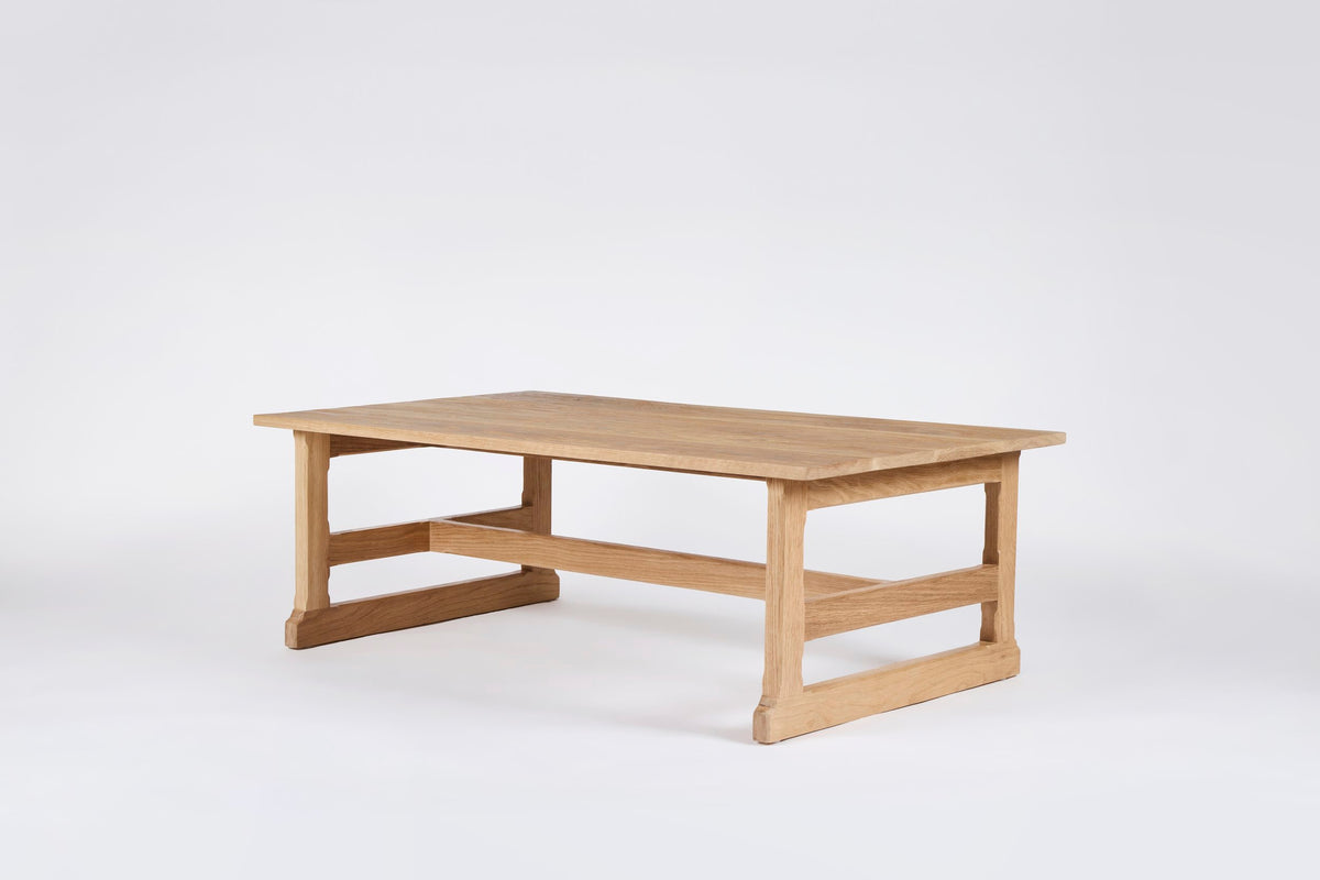 West Trestle Coffee Table 48", Scrubbed Oak
