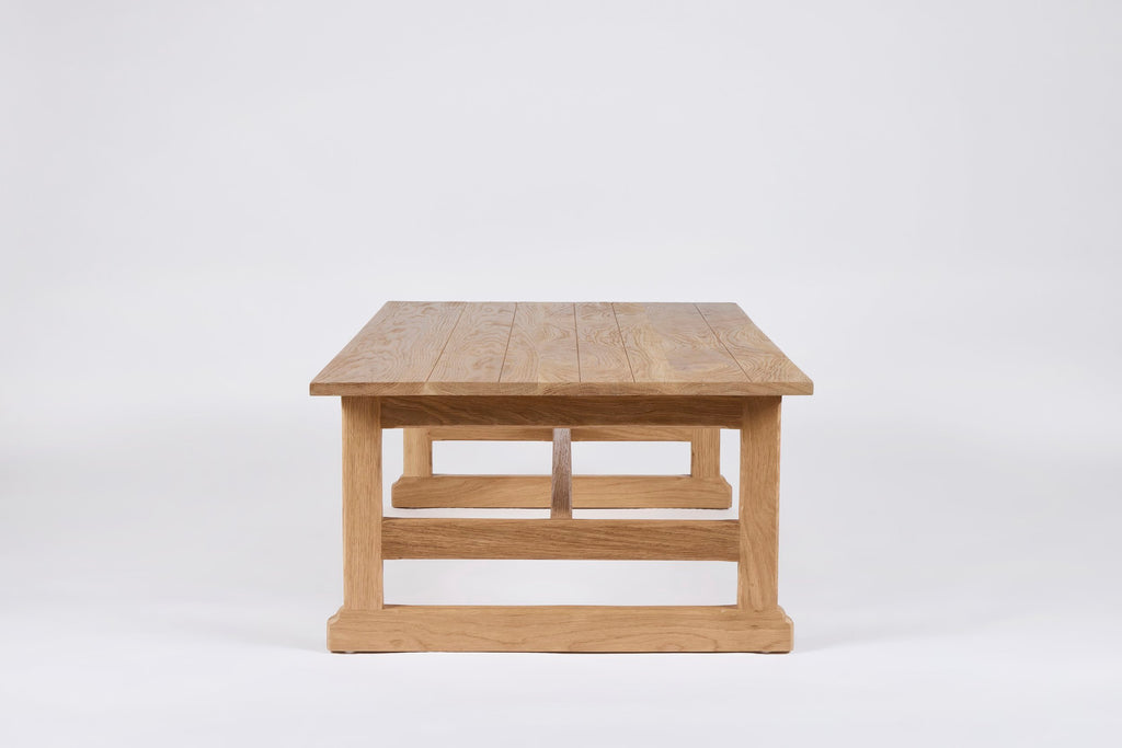 West Trestle Coffee Table 48", Scrubbed Oak