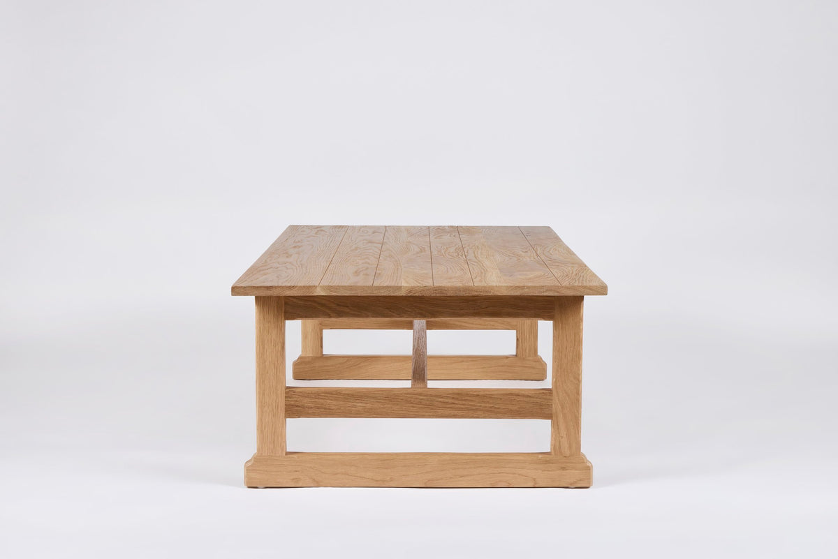 West Trestle Coffee Table 48", Scrubbed Oak