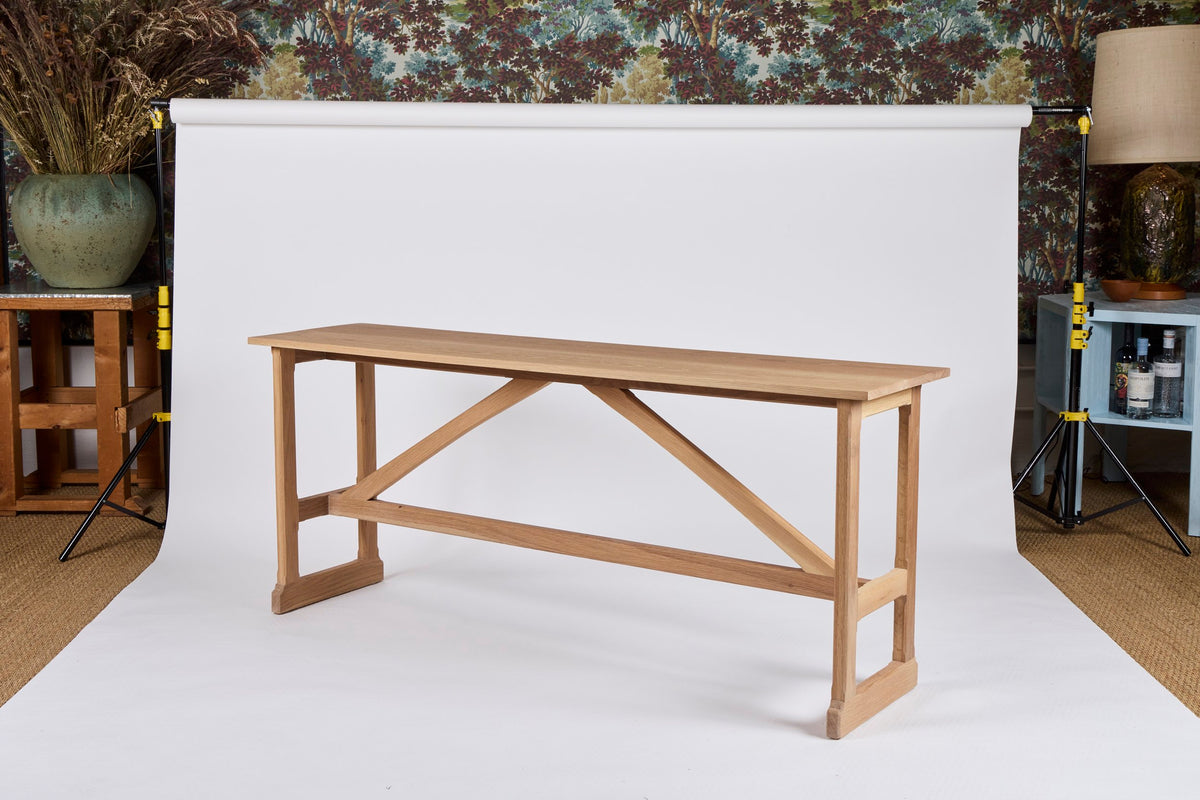 West Large Trestle Console 72" in Wood