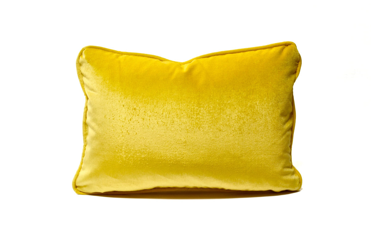Citron Velvet Throw Pillow