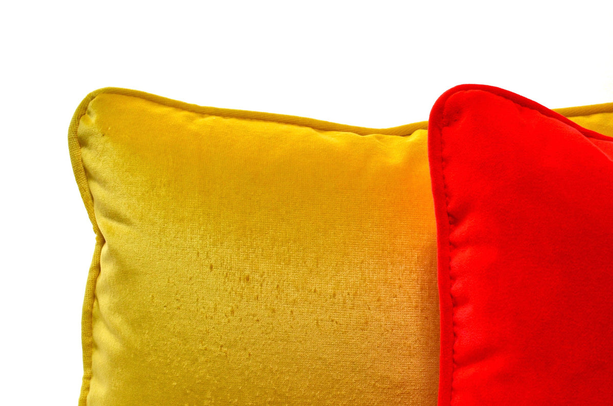 Citron Velvet Throw Pillow