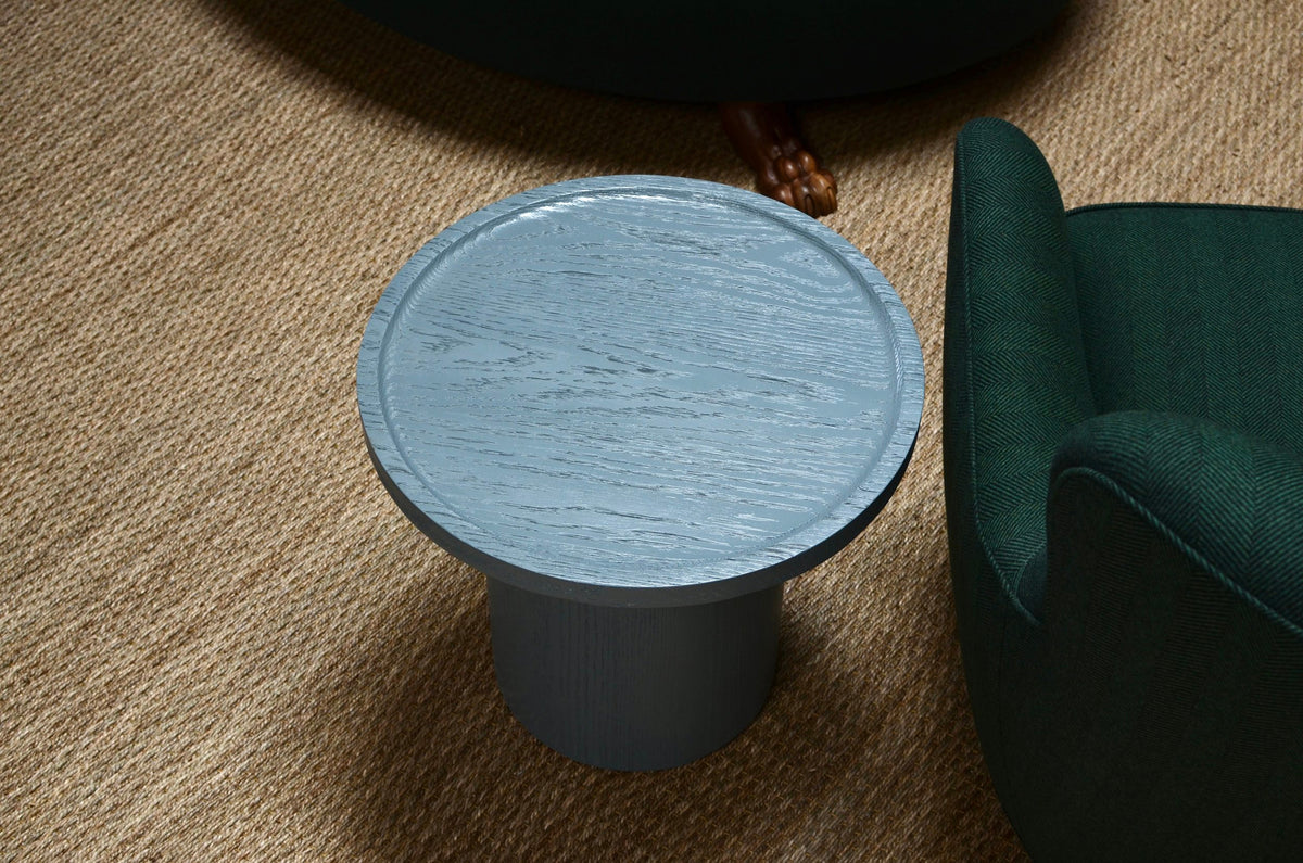 Findley Round Low Side Table in Lacquer
