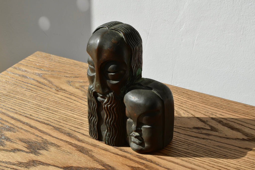 Vintage Bronze Figural Bookend