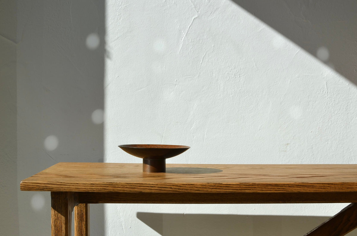 Vintage Small Copper Footed Bowl with Namgis Engraving