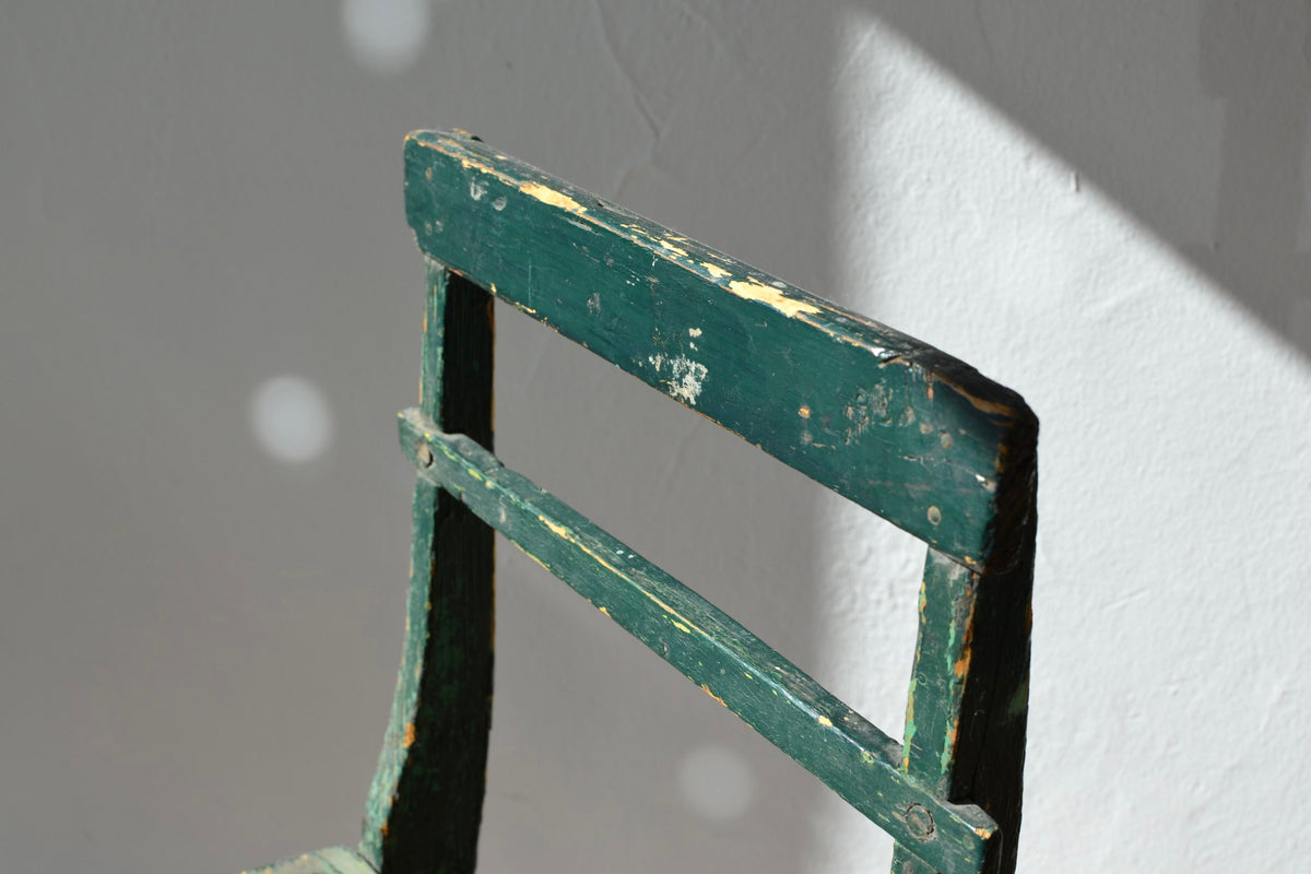 Vintage Green Wooden Child's Chair