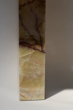 Vintage Walter Von Nessen Marble Table Lamp with Raffia Shade