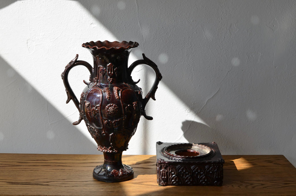 Vintage Terracotta Urn Pair