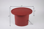 Findley Oval Tall Side Table in Lacquer