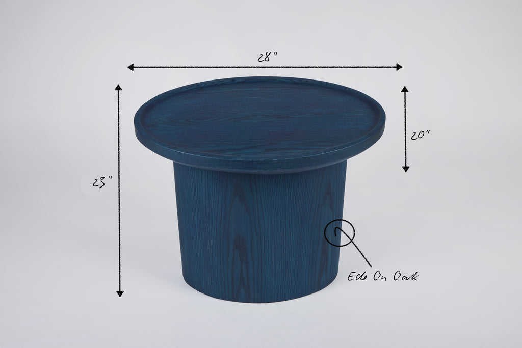 Findley Oval Tall Side Table in Lacquer