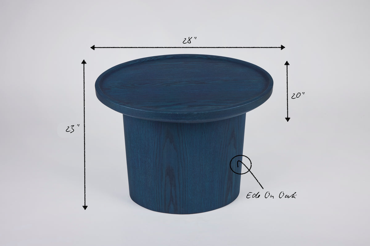 Findley Oval Tall Side Table in Lacquer