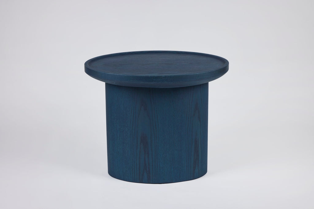 Findley Oval Tall Side Table, Edo on Oak