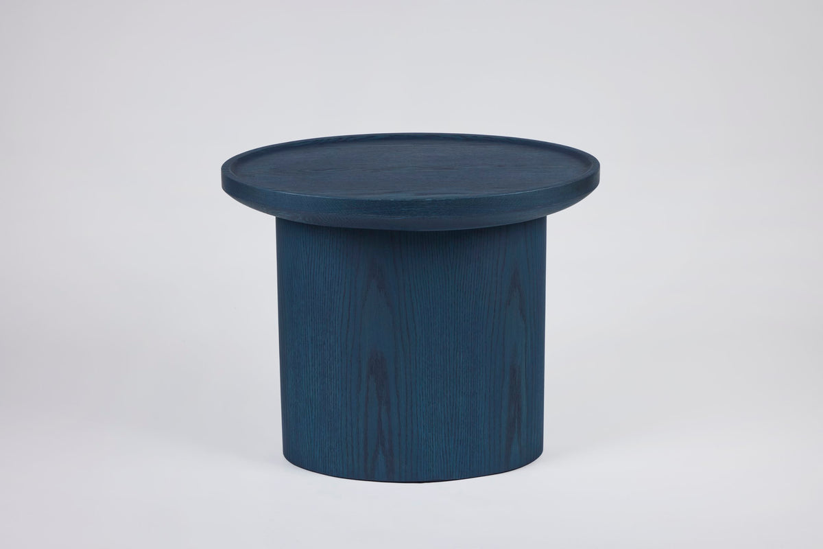 Findley Oval Tall Side Table, Edo on Oak