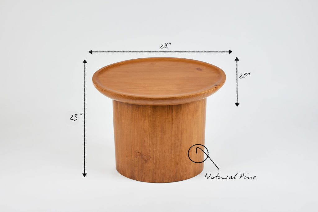 Findley Oval Tall Side Table in Lacquer