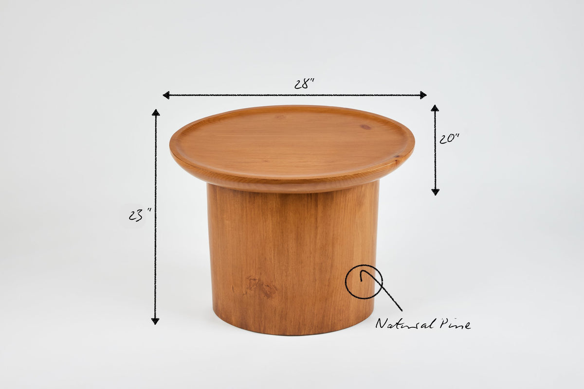 Findley Oval Tall Side Table in Lacquer