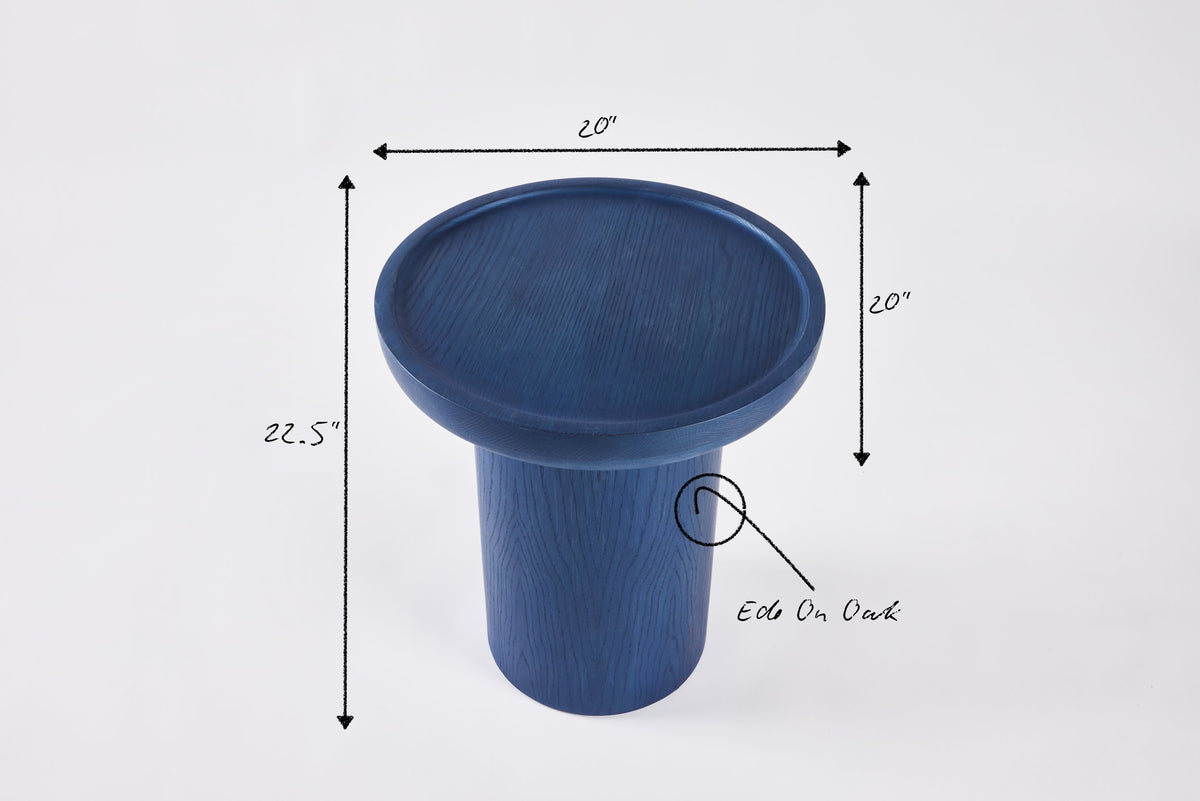 Findley Round Tall Side Table Wood