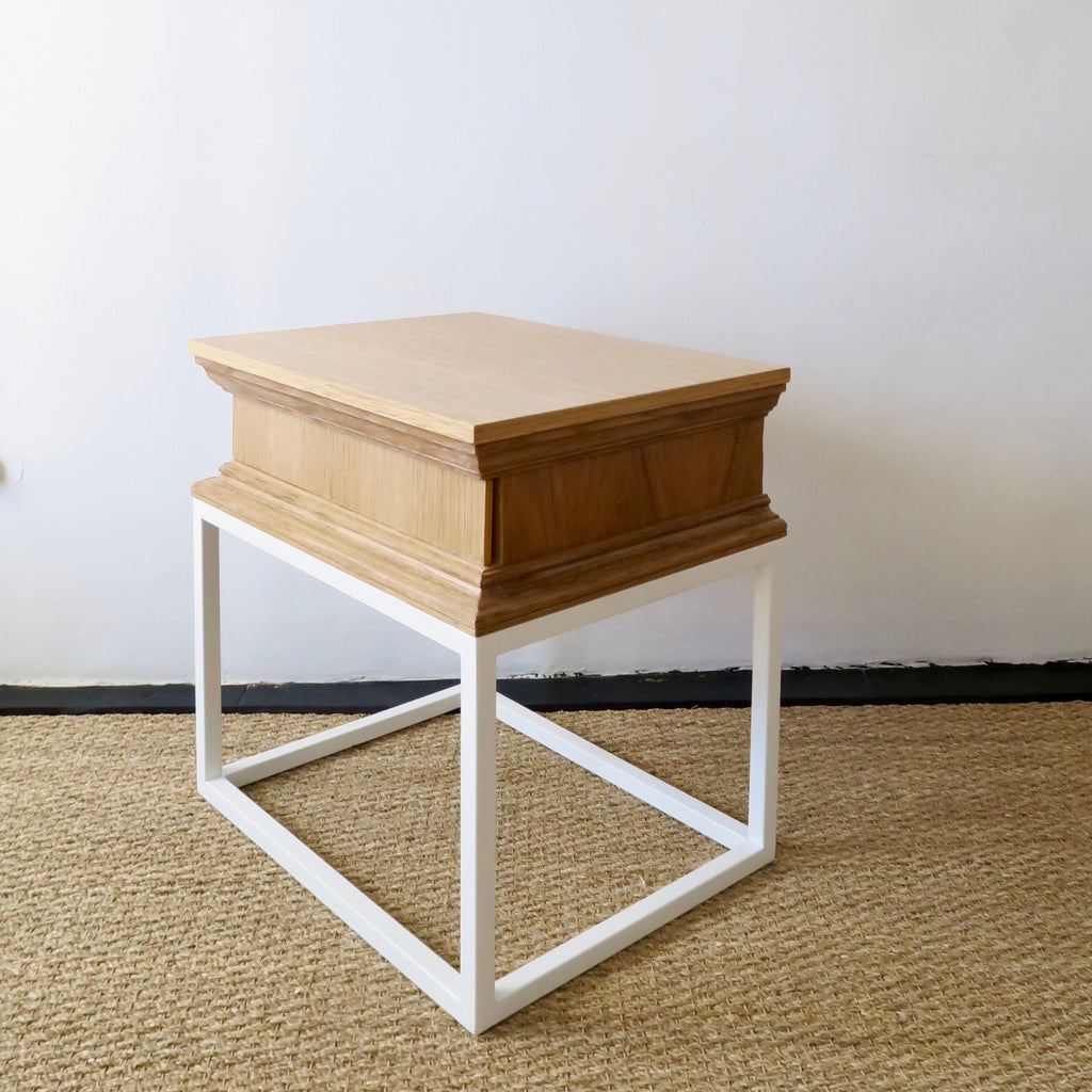 Frieze Side Table, Scrubbed Oak Prototype