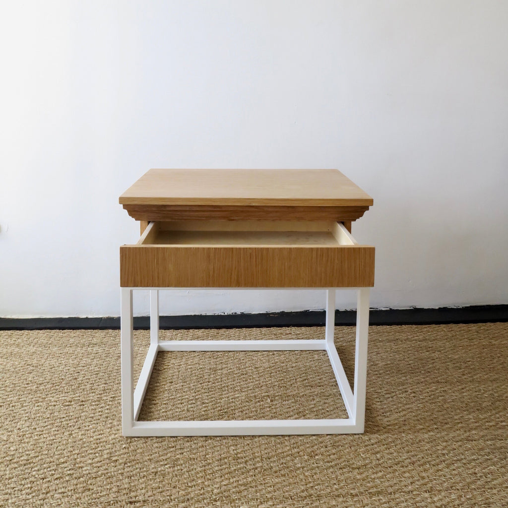 Frieze Side Table, Scrubbed Oak Prototype