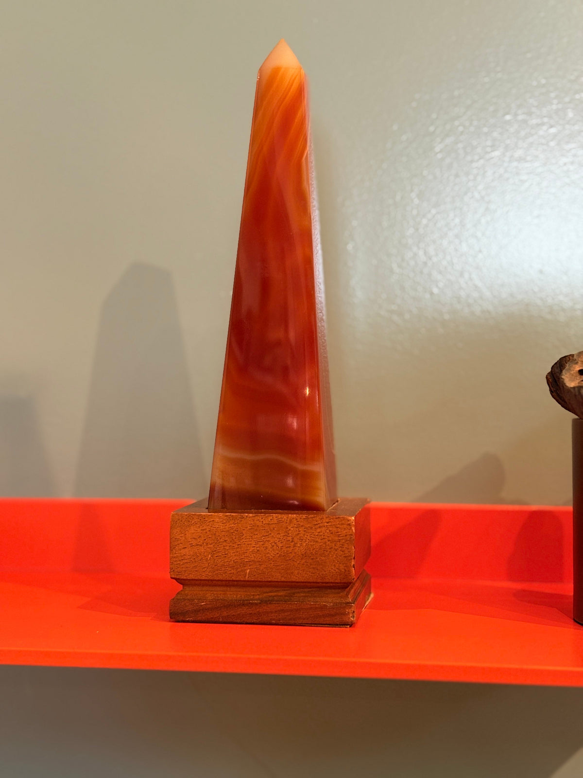 Vintage Obelisk with Wood Base