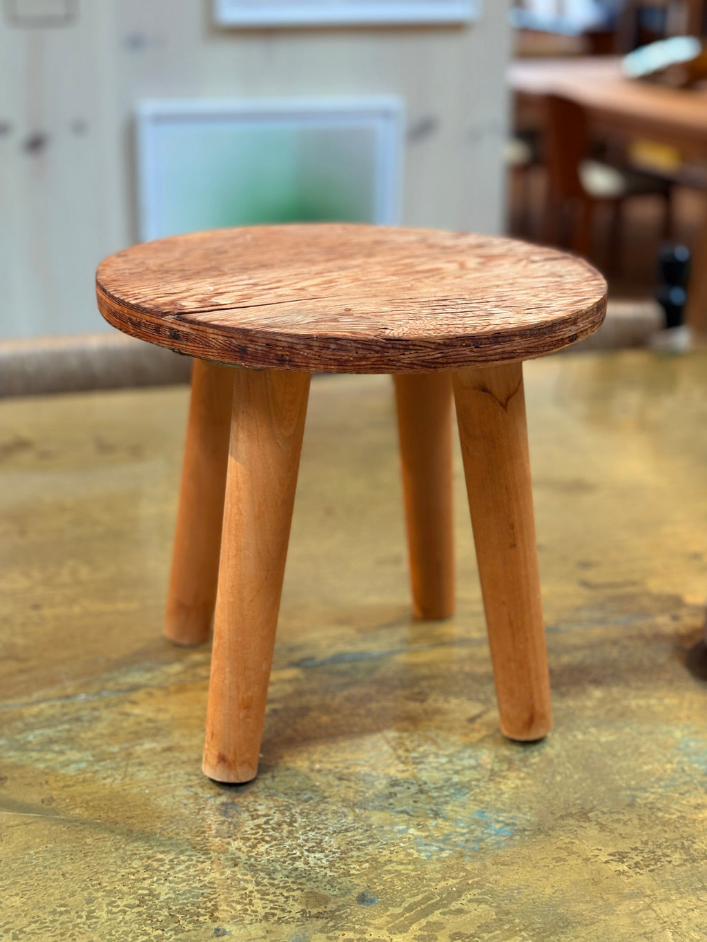 Vintage Rustic Wooden Stool