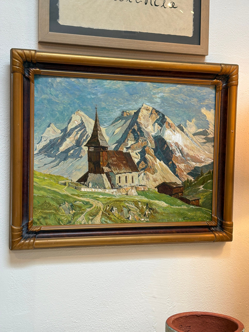 Church on The Mountain Top Painting