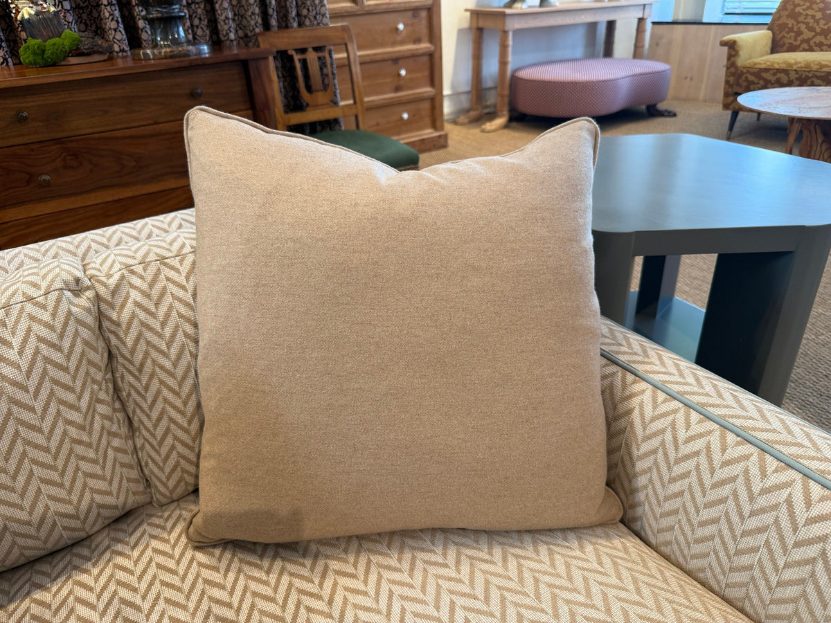 Camel Wool Pillow with Self Welt