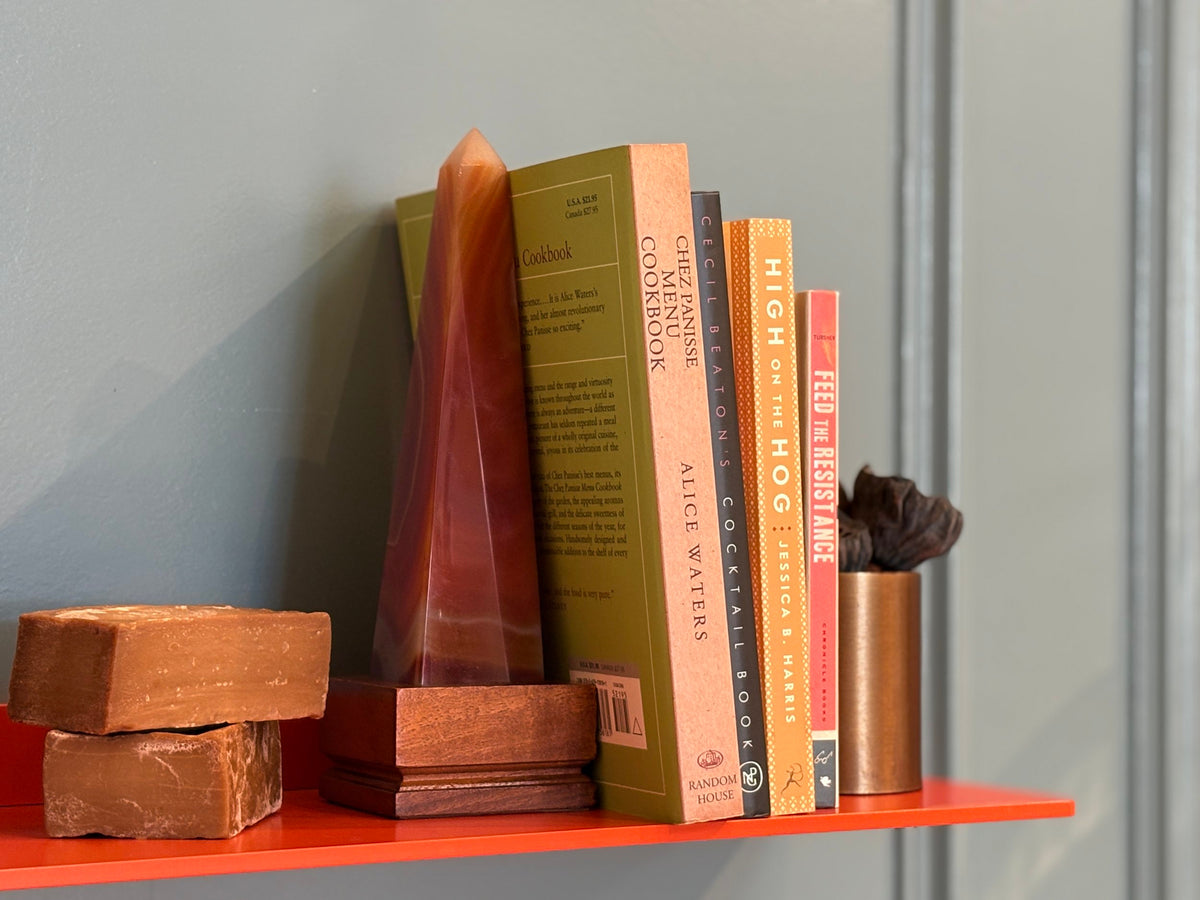 Vintage Obelisk with Wood Base