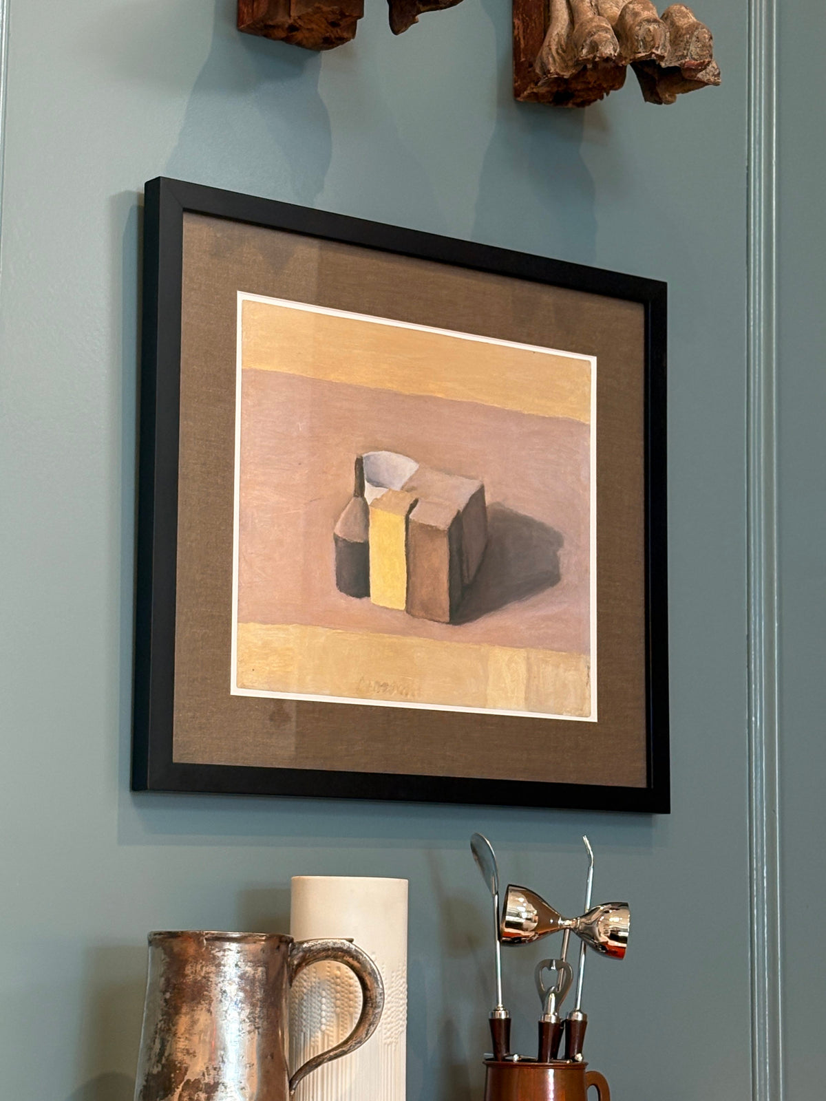 "Natura Morta (Still Life)" by Giorgio Morandi Framed Print