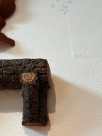 Vintage 1970s Faux Bois Plaster Wall Shelf, Small