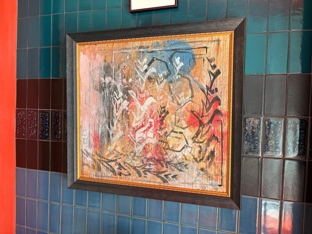 Found Original Painting on Wood