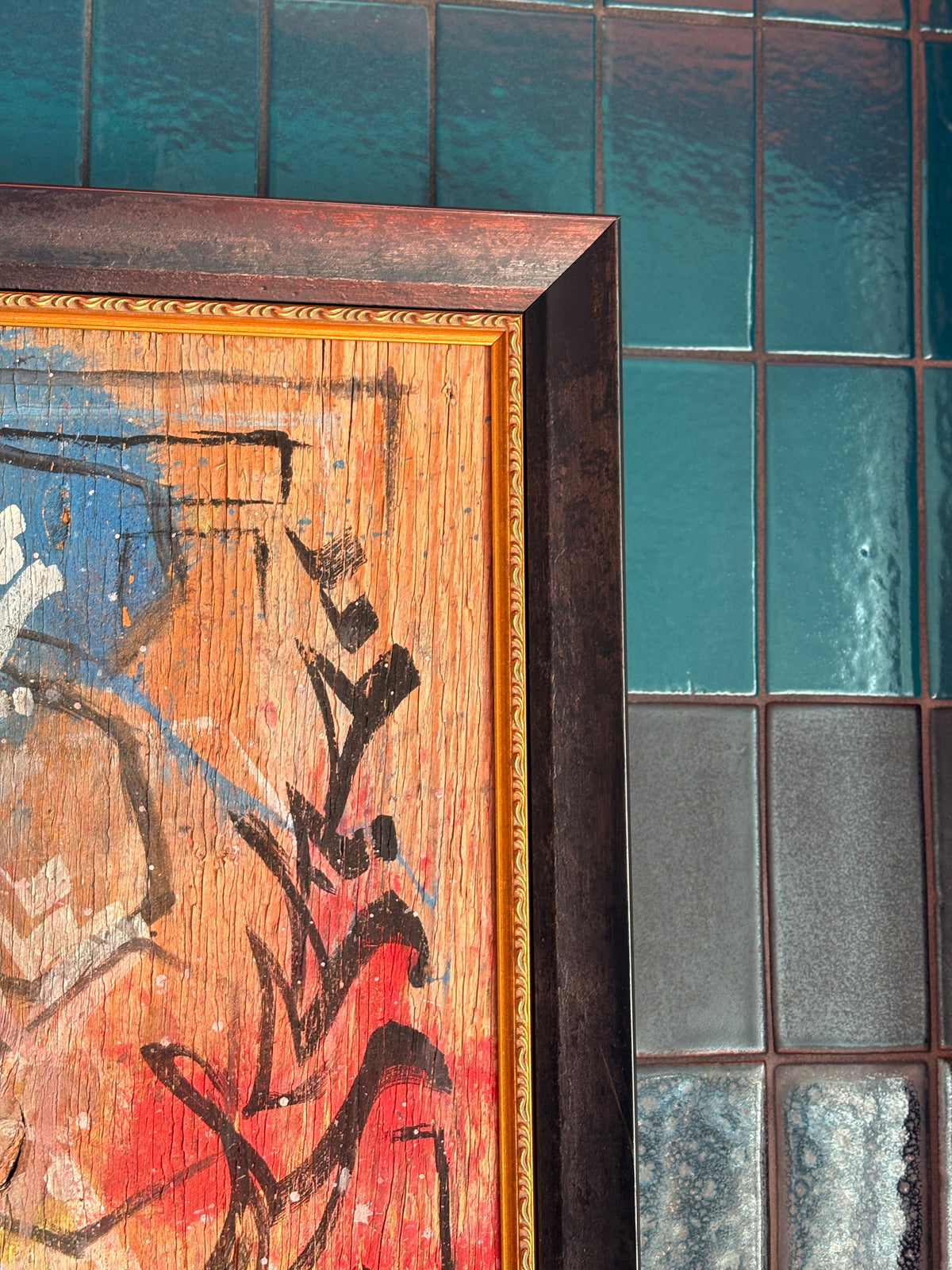 Found Original Painting on Wood