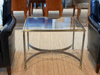 Vintage Brass and Chrome Coffee Table with Demi Lune Base