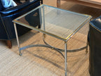 Vintage Brass and Chrome Coffee Table with Demi Lune Base