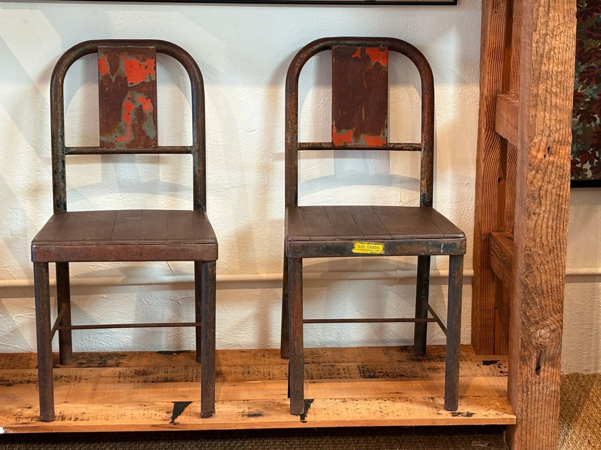 USAF Industrial Metal Chairs (Pair)